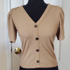 Loft Women's Sweater and Midi Skirt Set Sz Petite XSP Beige